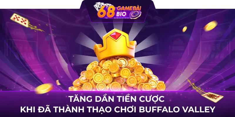 Buffalo Valley 68 game bài - Quay hũ đổi thưởng đỉnh cao 3 Tăng dần tiền cược khi đã thành thạo chơi Buffalo Valley