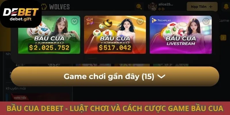 bầu cua Debet