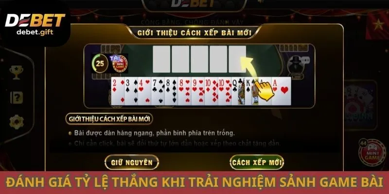 Đánh giá tỷ lệ thắng khi trải nghiệm sảnh game bài