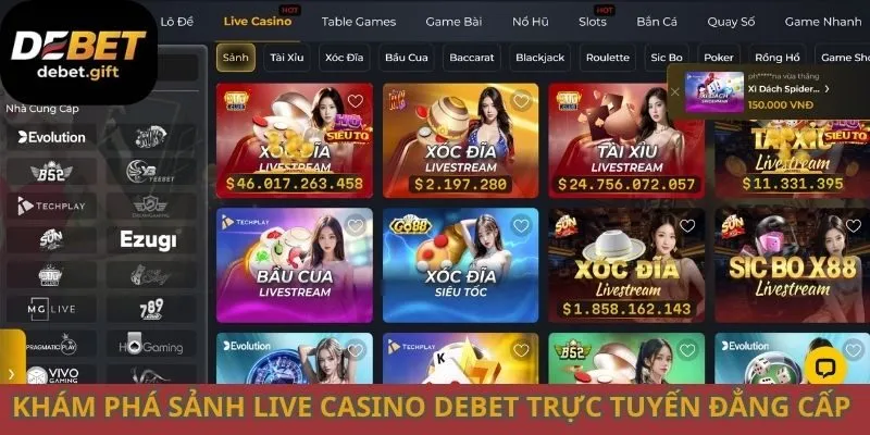 Live casino Debet