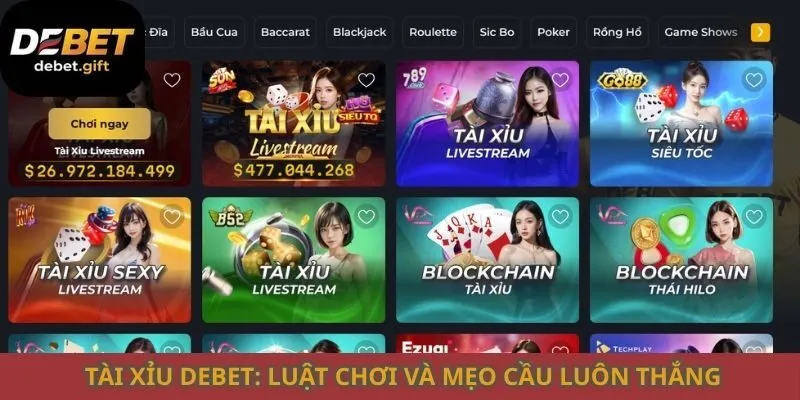 tài xỉu Debet