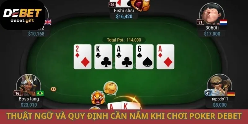 Thuật ngữ và quy định cần nắm khi chơi poker Debet